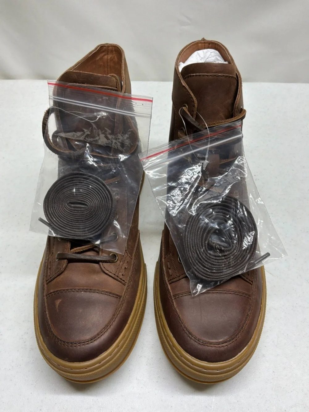 Frye Hoyt Mid Lace Brown Leather Sneakers Men's Size 9M NWOT